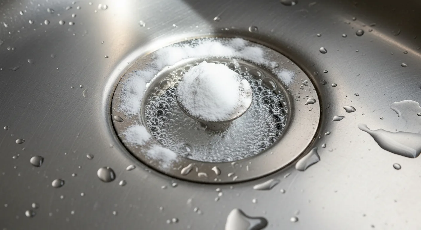 Baking soda and vinegar shower drain fix