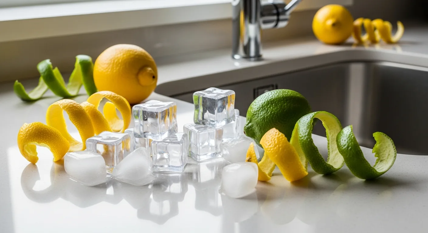 how to clean garbage disposal with ice and citrus