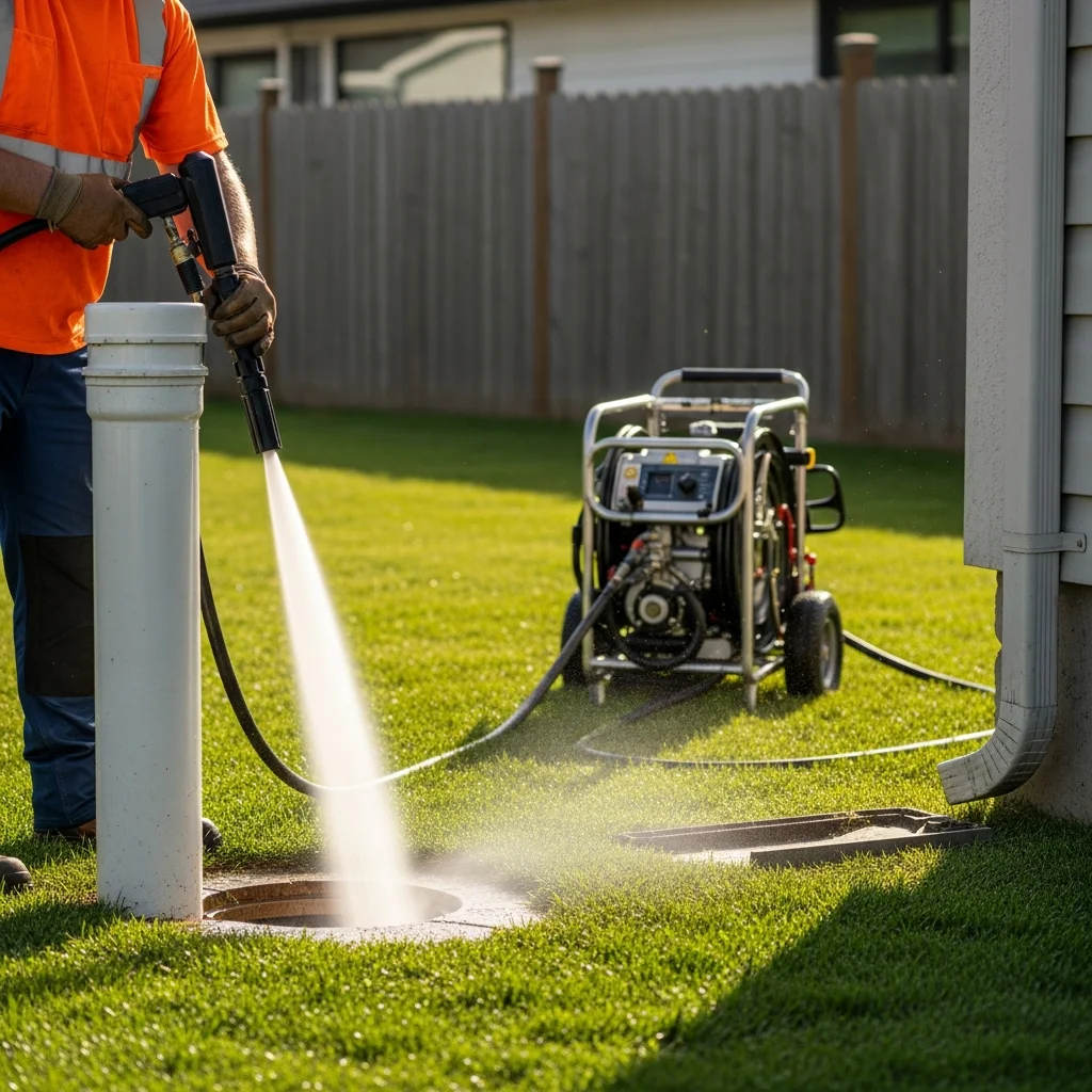Hydro jetting high-pressure drain cleaning service Tulsa OK