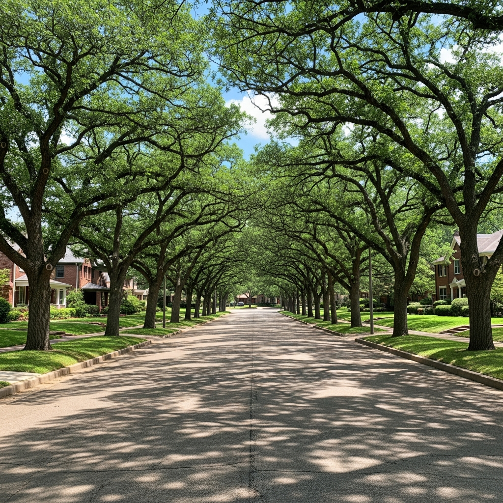 mature oak trees near sewer lines Midtown Tulsa Oklahoma