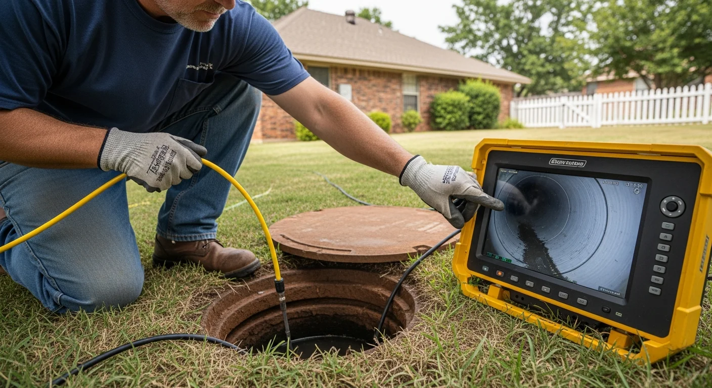Sewer camera inspection Kellyville OK plumber