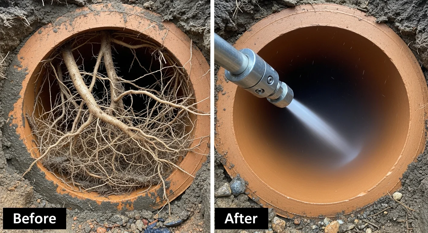 Tree root removal sewer line Kellyville Oklahoma
