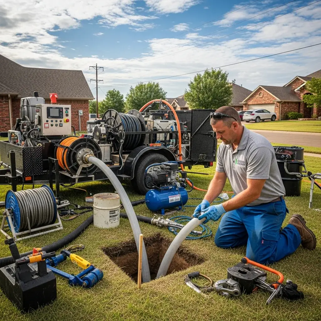 Trenchless sewer repair pipe lining Tulsa OK no-dig method