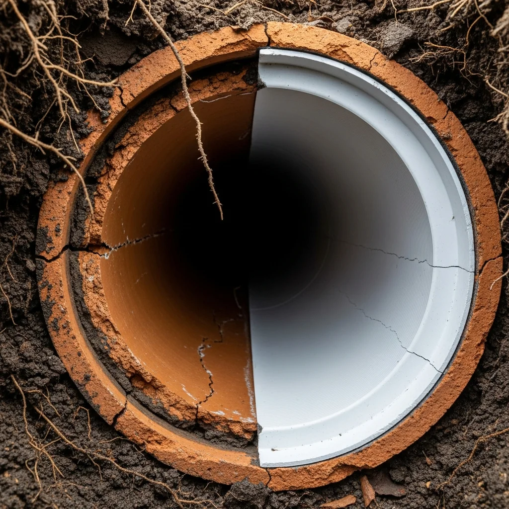 Trenchless sewer pipe repair for older Bixby, OK home