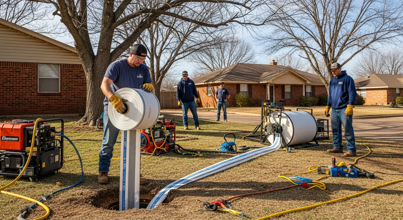 trenchless sewer repair Sapulpa Oklahoma no-dig pipe replacement