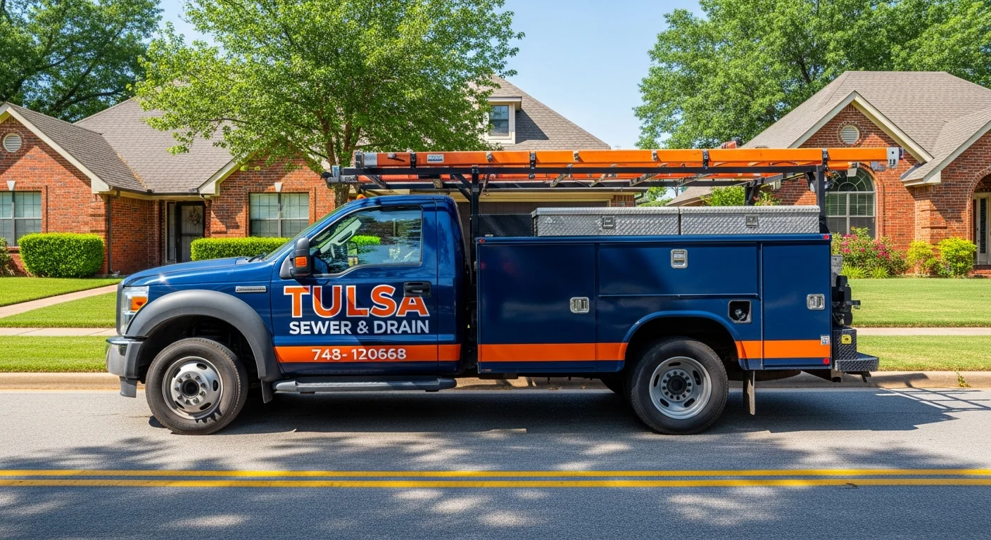 Tulsa Sewer and Drain plumbing service truck Sapulpa OK