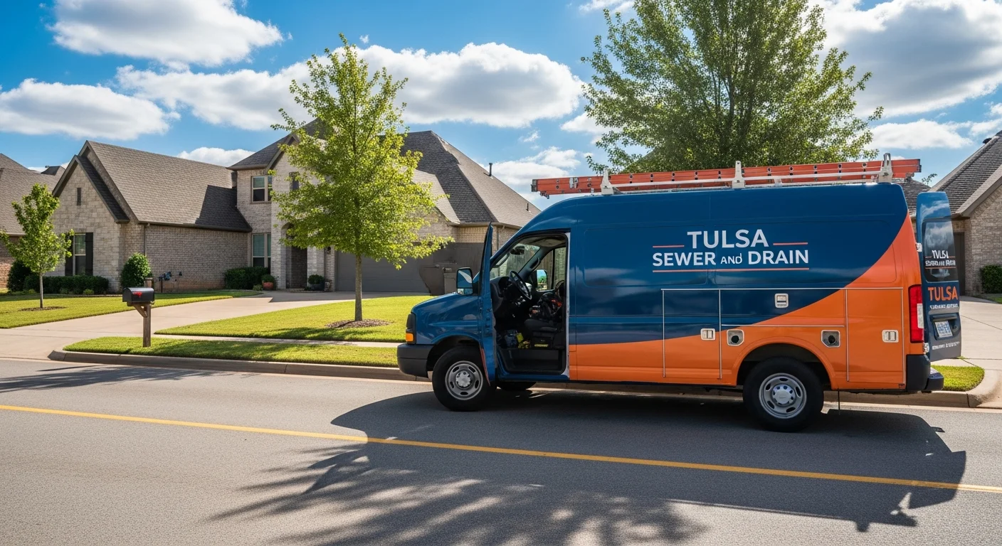 Tulsa Sewer and Drain service van Glenpool Oklahoma